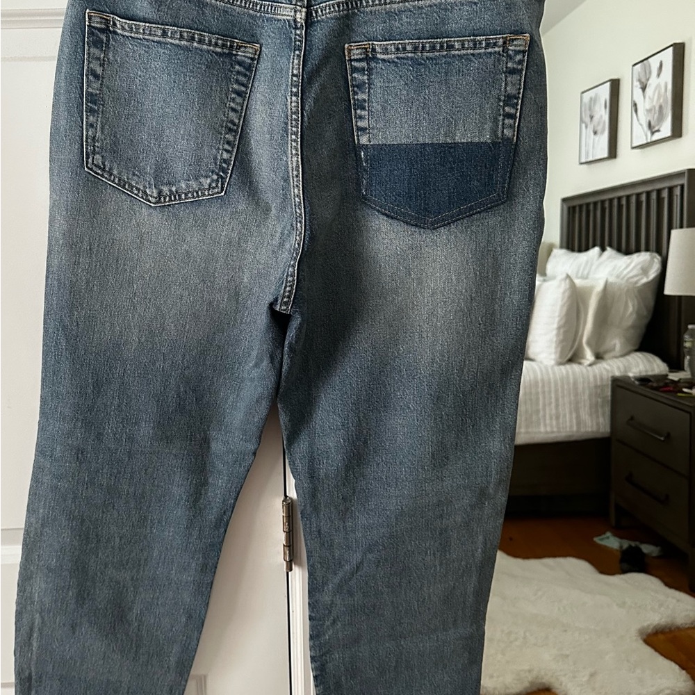 Gap Cheeky High Rise Straight Patchwork Denim Jea… - image 3